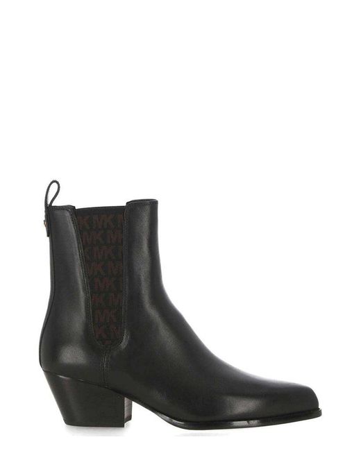 MICHAEL Michael Kors Black Kinlee Pointed Toe Ankle Boots