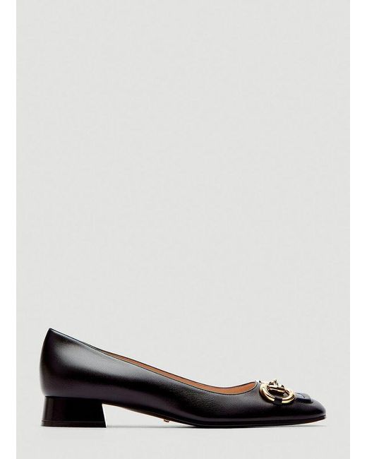 Gucci Leather Horsebit Ballet Flats in Black Lyst Canada