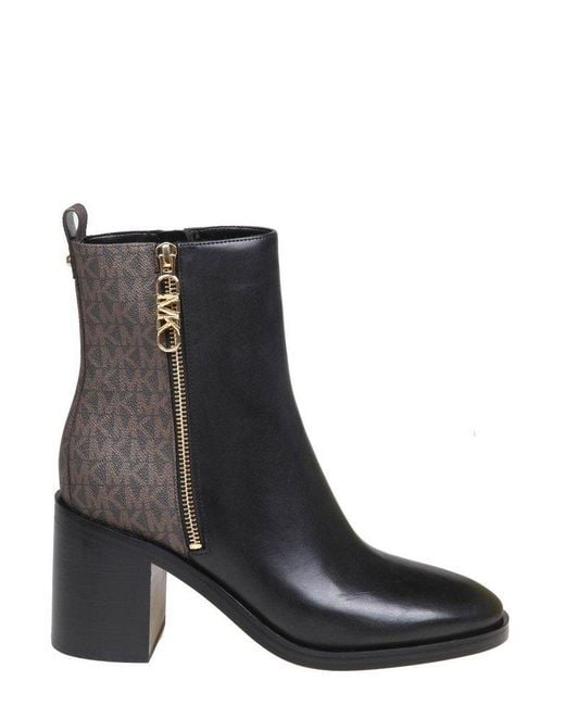 Michael Kors Black Leather Ankle Boot