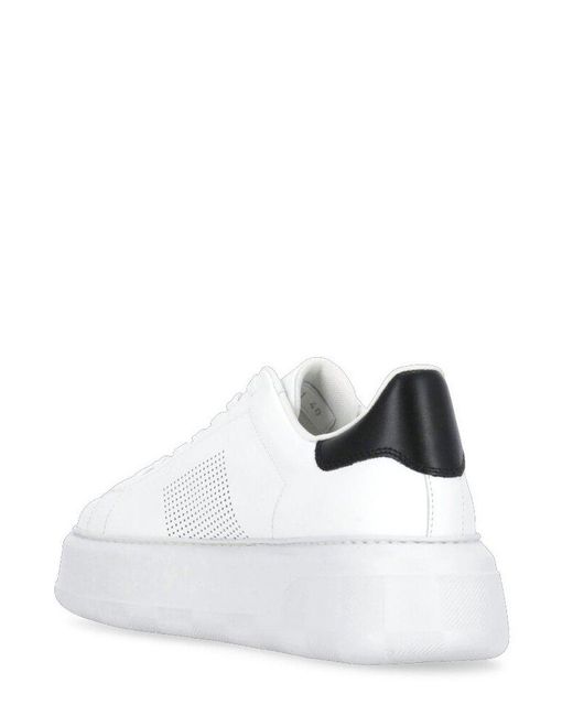 Woolrich White Driller Chunky Court Platform Sneakers