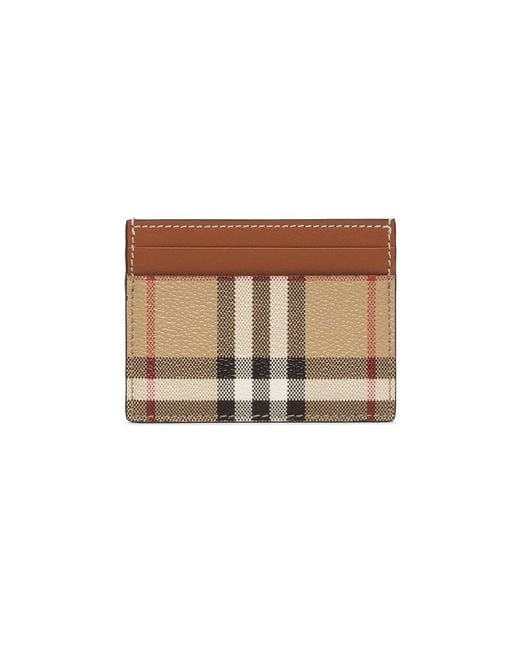 Burberry Brown Check Motif Credit Card Case