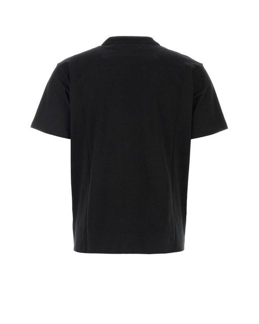 Bottega Veneta Black Crewneck Short-sleeved T-shirt for men