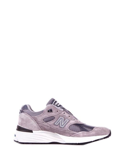 New Balance Purple 991V2 Lace-Up Sneakers