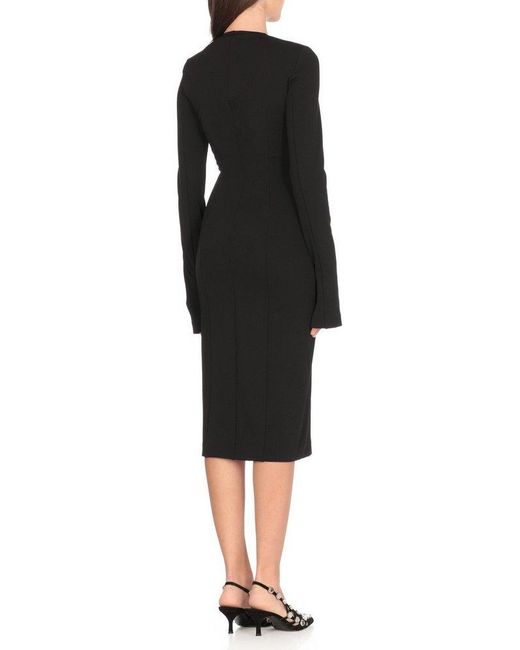 ワンピースその他 The Attico Black midi dress with zip The Attico Black midi dress with zip | TheDoubleF