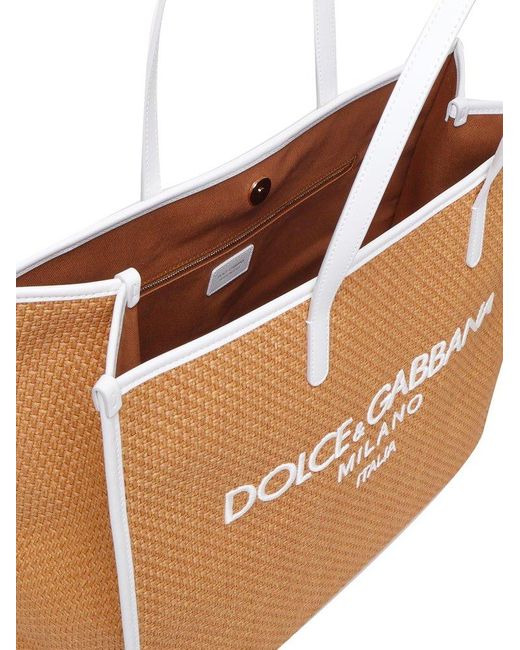 Dolce & Gabbana White Large Shopping Bag