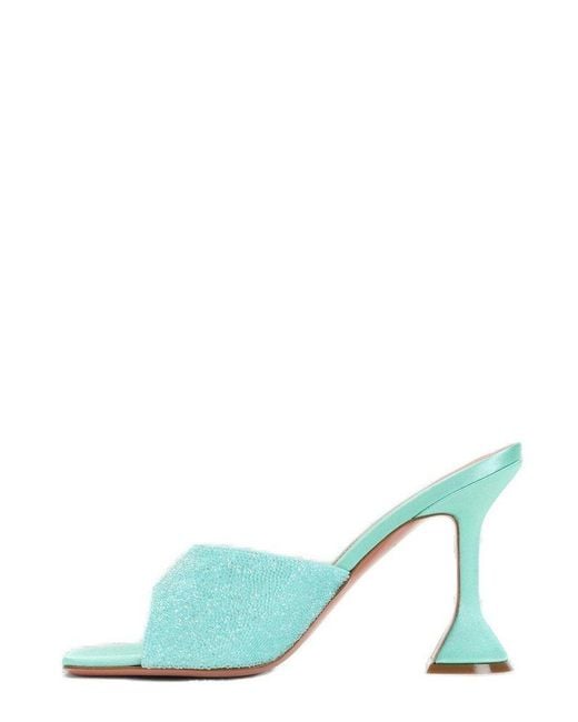 AMINA MUADDI Green Lupita Crystal Dust 95 Sandals