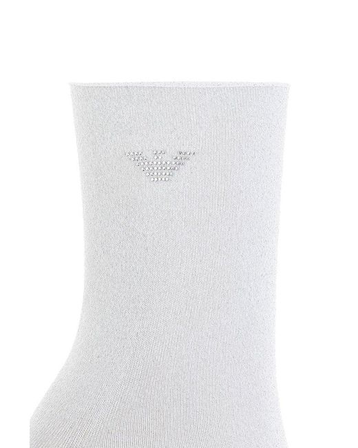 Emporio Armani White Socks With Logo