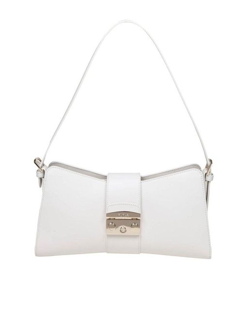 Furla White Leather Shoulder Bag