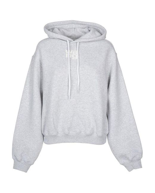 Etro Cotton Logo-print Drawstring Hoodie in Grey Grey gym and workout clothes Hoodies for Men Mens Clothing Activewear 