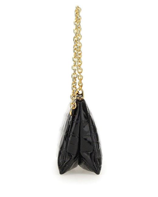 Tom Ford Black Embossed Chain-Linked Clutch Bag