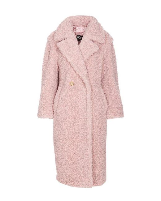 Ugg Pink Gertude Teddy Coat
