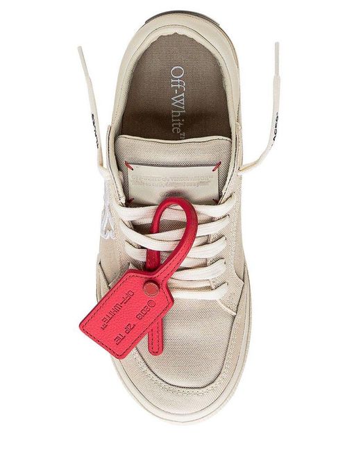 Off-White c/o Virgil Abloh Red New Low Vulcanized Lace-up Sneakers
