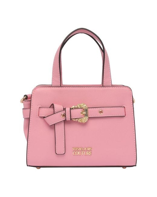 Versace Jeans Pink Logo-plaque Buckle-detailed Crossbody Bag