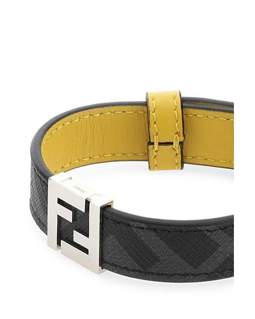 Fendi men's leather bracelet deals