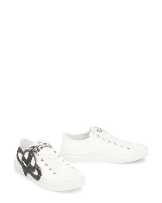 Vivienne Westwood White Plimsoll Low-top Sneakers