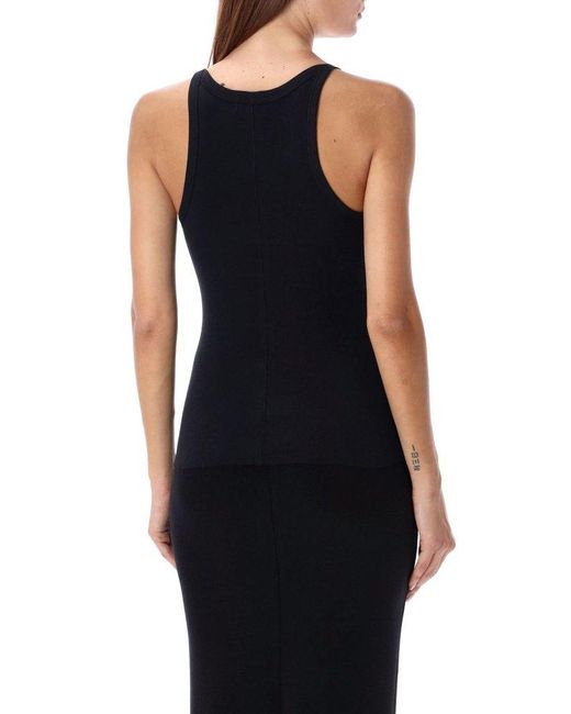 ÉTERNE Black Ribbed Tank Top