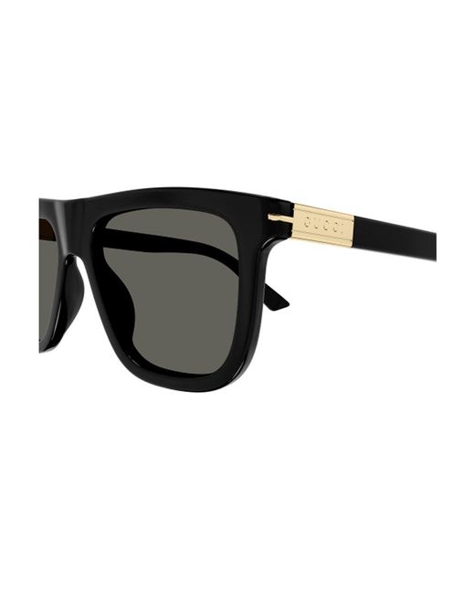 Gucci Black Gg1502S Linea Web Sunglasses for men