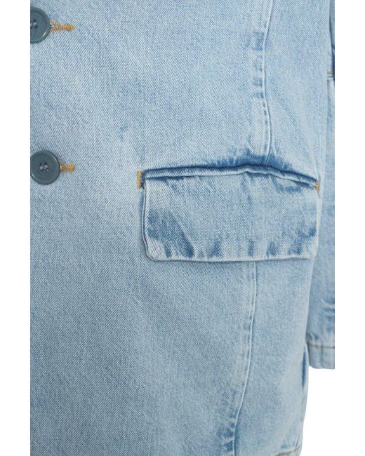 Liu Jo Blue Oversized Denim Blazer