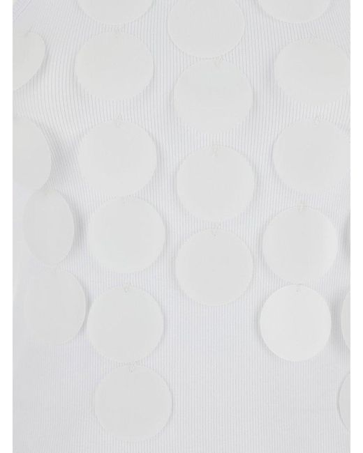 MSGM White Chainmail-Effect Sleeveless Tank Top