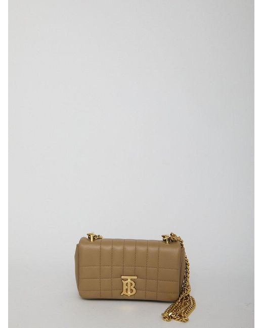 Burberry Quilted Leather Lola Mini Bag in Natural | Lyst Canada