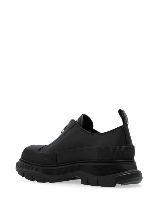 Alexander McQueen Black Zip Detailed Platform Shoes
