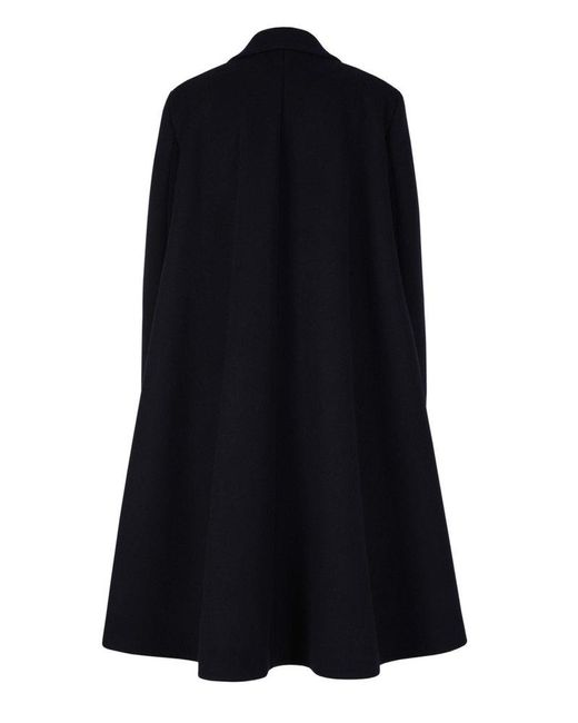 Bottega Veneta Black Buttoned Flared Knitted Coat