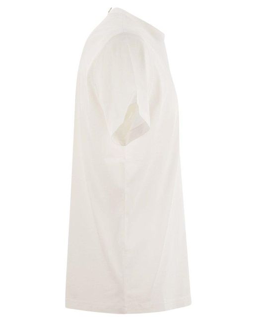 Mc2 Saint Barth White T-Shirt With Chest Print for men