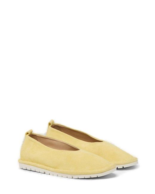 Marsèll Yellow Round Toe Flats