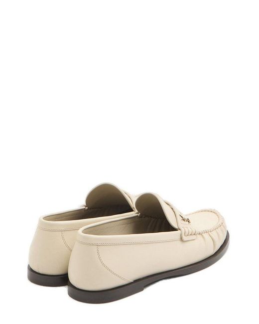 Saint Laurent Natural Cassandre Mocassins Loafer
