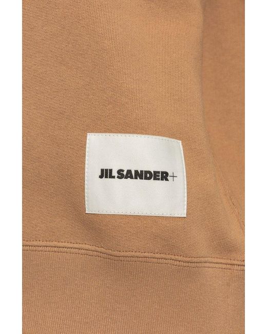 Jil Sander Natural Hoodie With Logo