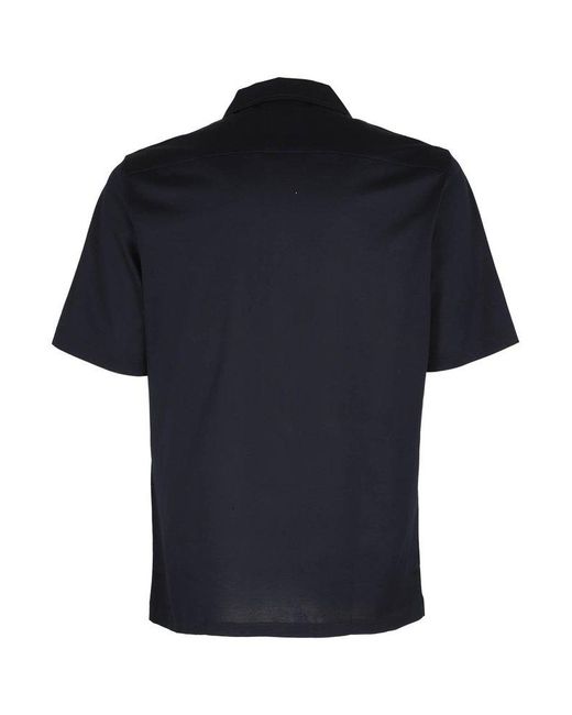 Paolo Pecora Black Short Sleeved Buttoned Shirt for men