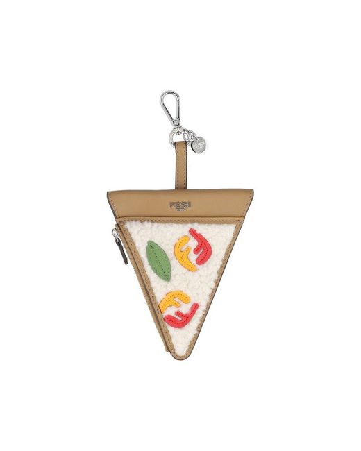 Fendi White Licious Logo Plaque Charm for men