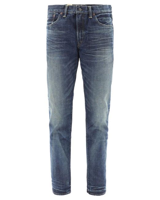 Ralph Lauren Blue Rrl Logo-patch Slim-fit Jeans for men