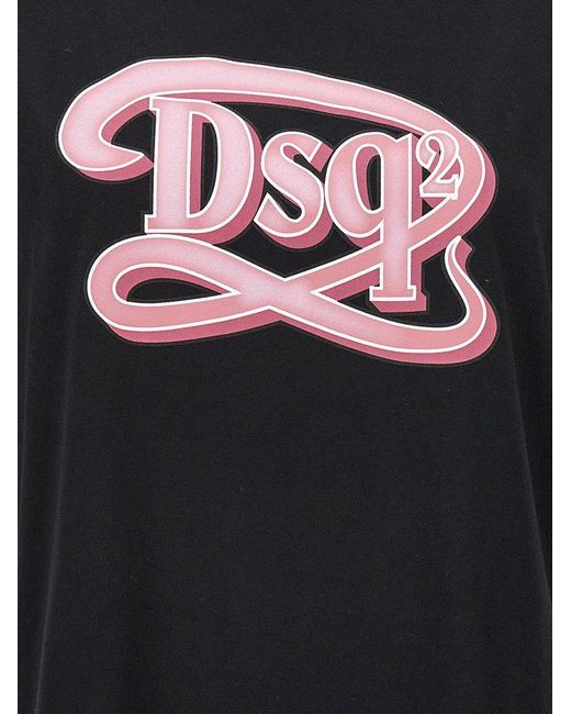 DSquared² Black Logo Print T-Shirt