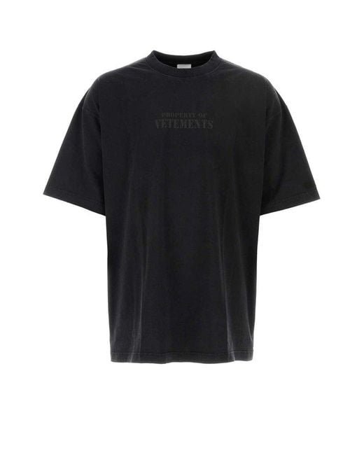 Vetements Black T-Shirt
