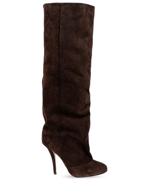 Paris Texas Brown Leather Boots ‘Esther’