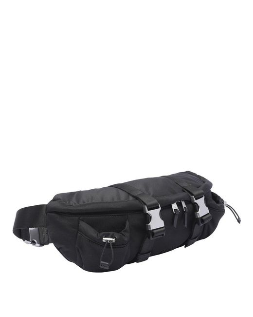 AMI Black Paris Double-buckled Zip-up Belt Bag