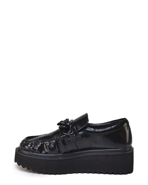 Love Moschino Black Platform Power Flat Shoes