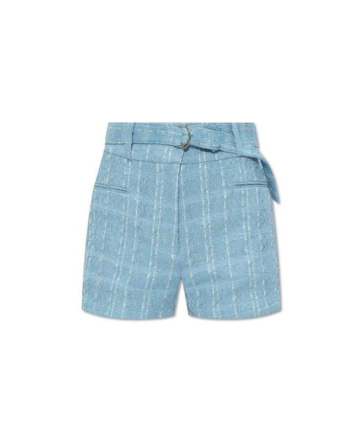 IRO Blue 'Zaira' Tweed Shorts