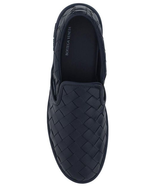 Bottega Veneta Blue Woven Slip-on Sneakers for men