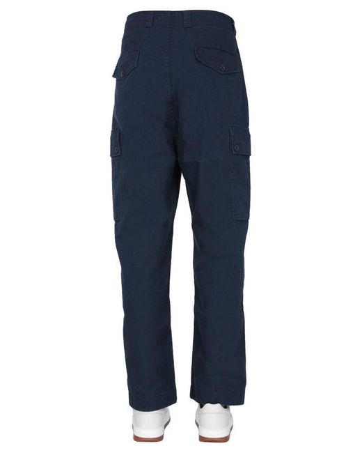 Nigel Cabourn Blue Dutch Cargo Pants for men