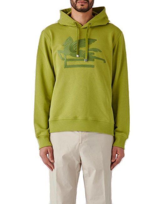 Etro Green Sweatshirt Hoodie Sweatshirt for men