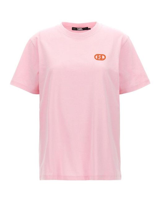 Karl Lagerfeld Pink Kl Logo T-shirt
