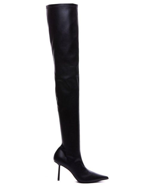 Le Silla Eva Pointed-toe Thigh-high Boots in Black | Lyst UK