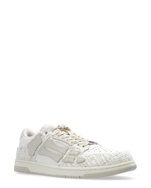 Amiri White Boucle Skel Top Lace-up Sneakers for men