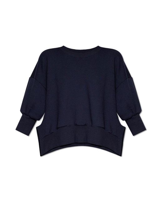 Yohji Yamamoto Blue Cotton Sweatshirt,