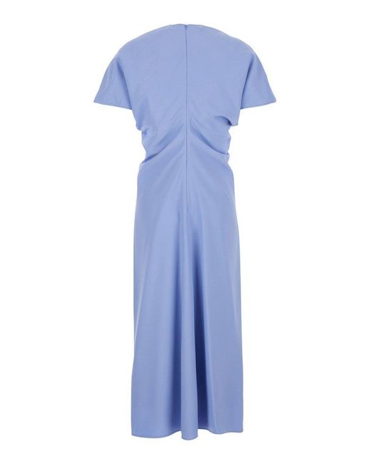 FEDERICA TOSI Blue V-Neck Long Dress