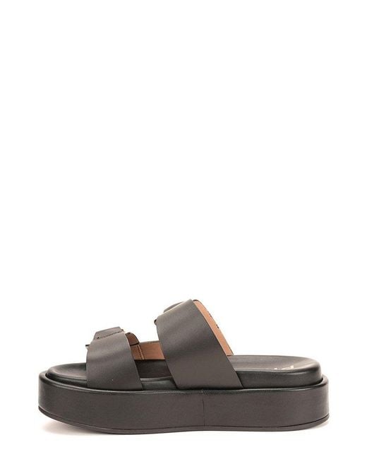 Pinko Black Slip-on Platform Sandals