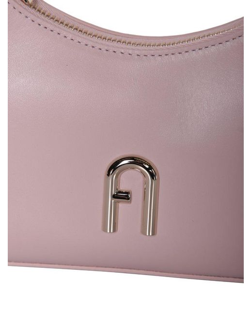 Furla Pink Diamante Logo Plaque Mini Shoulder Bag