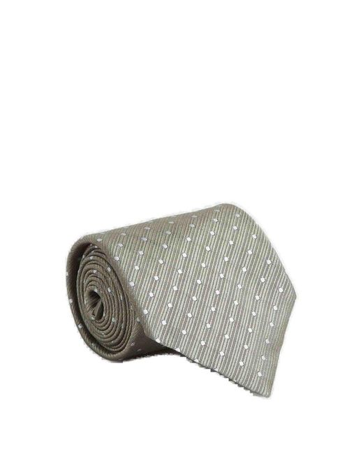 Tom Ford Gray Polka Dot Tie for men